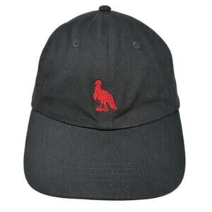 Wild Turkey Baseball Cap Black Red One Size Embroidered Logo Strapback Hat